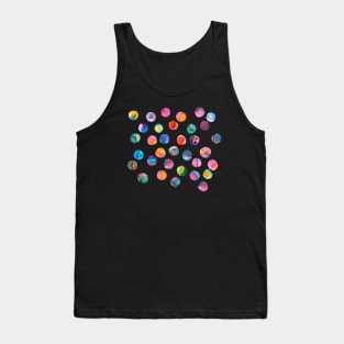 Colorful Ink Dots Multicolored Tank Top